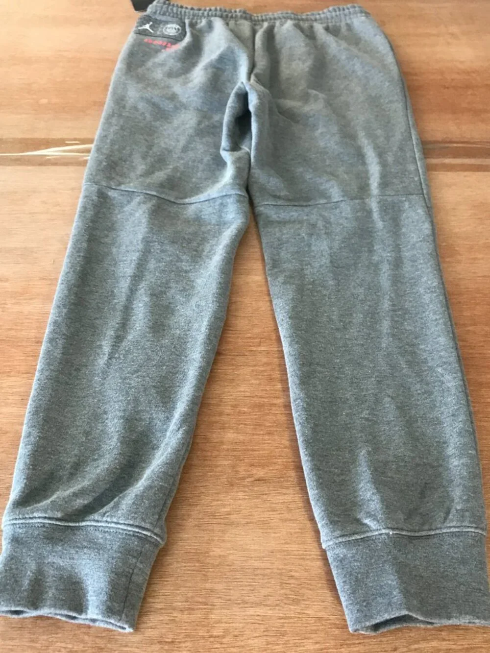 Jordan x Paris Saint Germain French Terry Sweat Pants Boy M Gray Zip Pocket